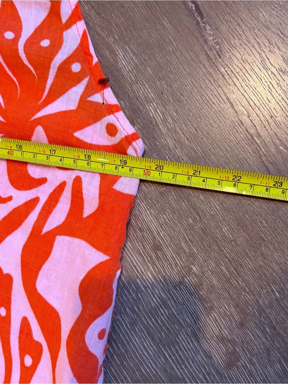 Women’s Orange Print Spaghetti-Strap Maxi Dress Relaxed lightweight fit Sz S
